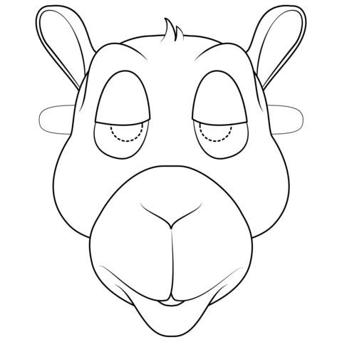 Camel Mask Coloring Page